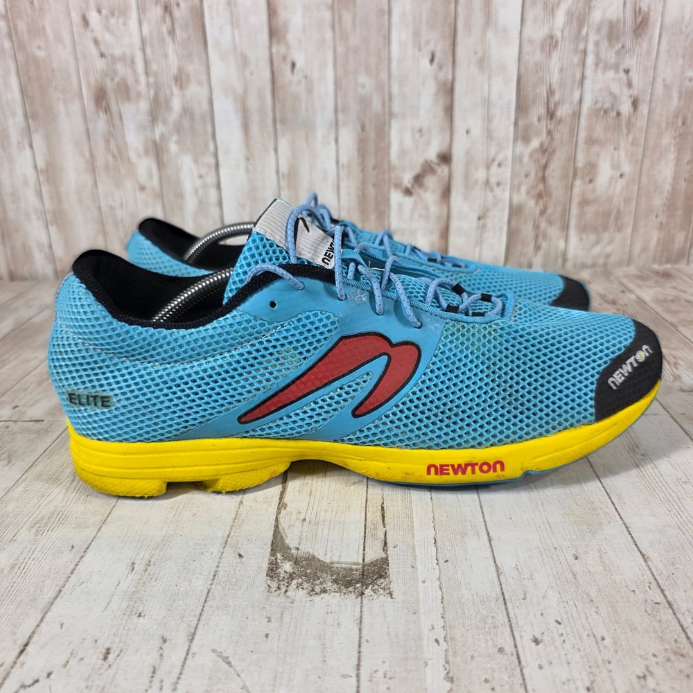 Newton Distance Elite Mens Running Shoes Blue Yellow M008115‎ Size 12.5